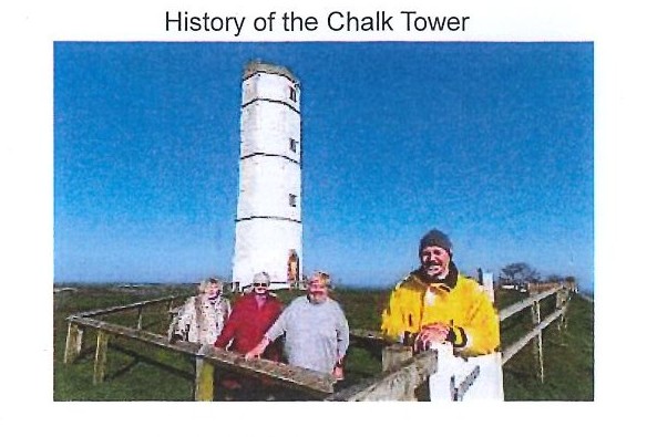 Photo depicting chalk tower in Flamborough